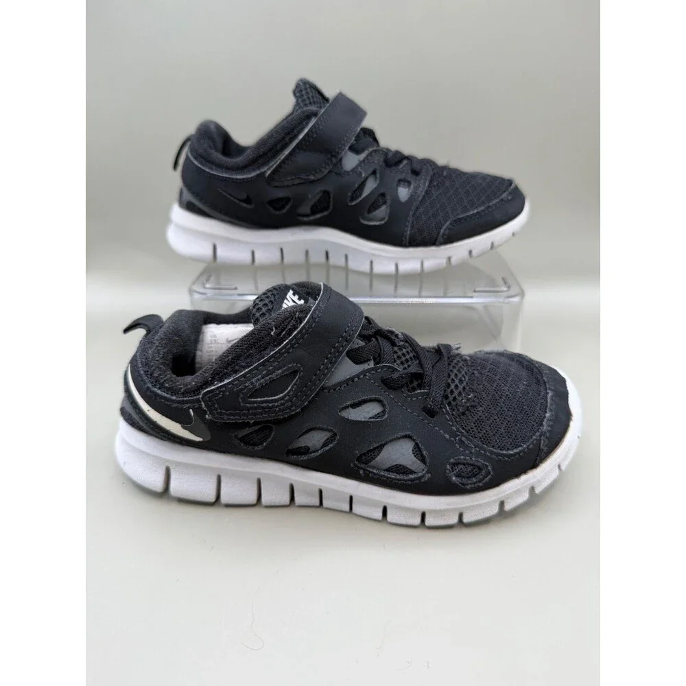 Nike Free Run 2 Black Athletic Sneakers Youth Size 13C DA2689-004